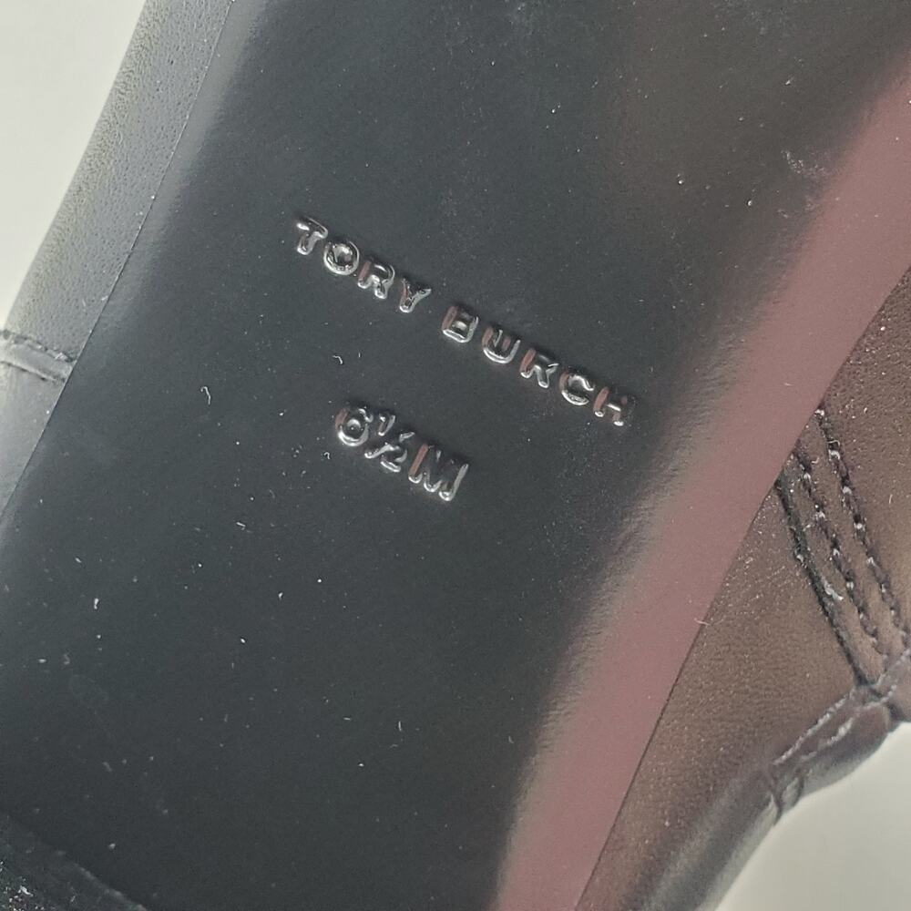 Tory Burch Brooke 70MM Ankle Bootie Calf Leather Perfect Black 46063 Size 6.5 - Picture 9 of 11